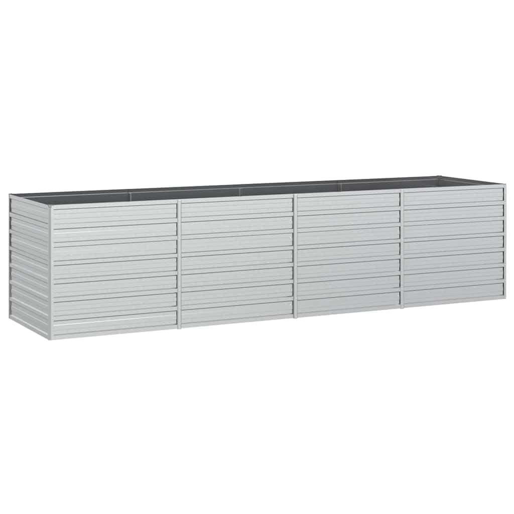 vidaXL Galvanised Steel Raised Garden Bed 320cm Silver