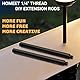 Homeet 2 Stück DIY Verlängerungen Aluminiumlegierung, 100mm Längen, 1/4-20 Zoll Anschluss, 12mm Durchmesser, schwarz