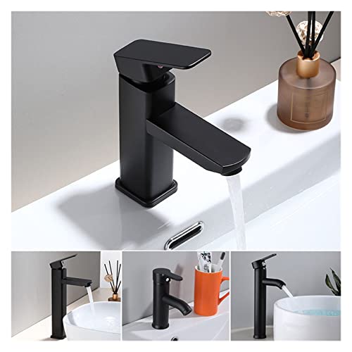 Robinet de bassin noir anti-éclaboussures mitigeur de lavabo durable - 3