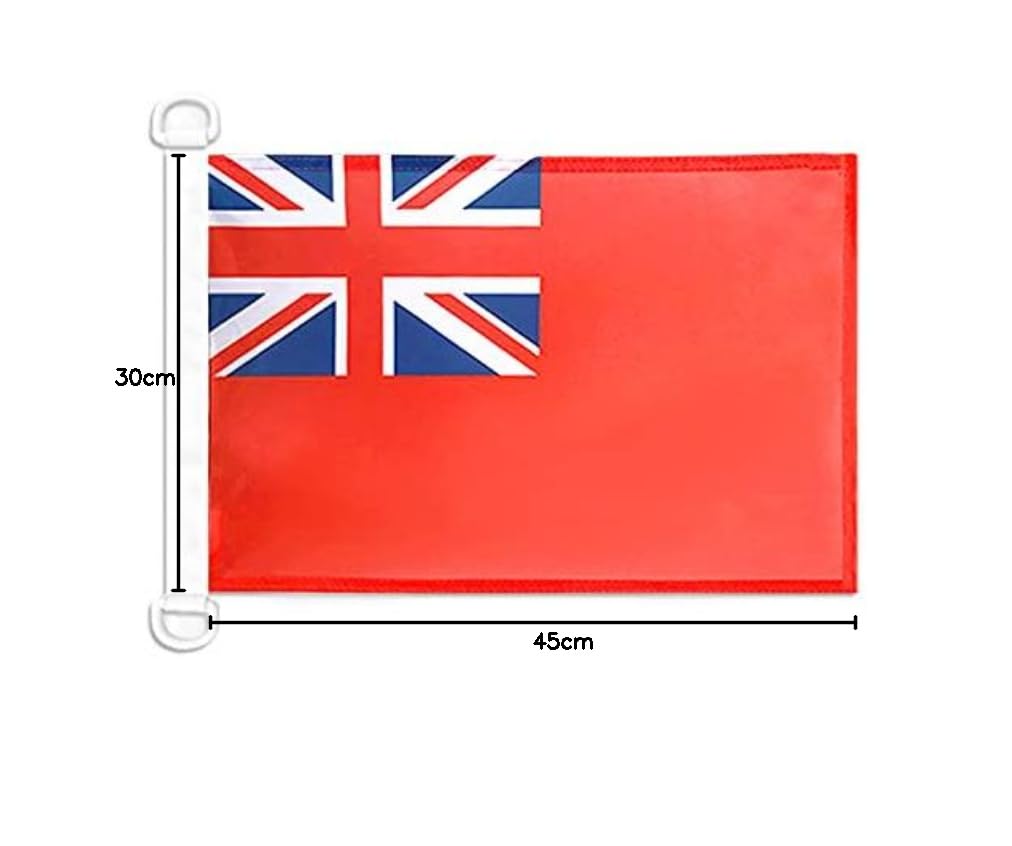 Amazon.co.jp: イギリス レッドエンサイン 航海旗 18インチ x 12インチ
