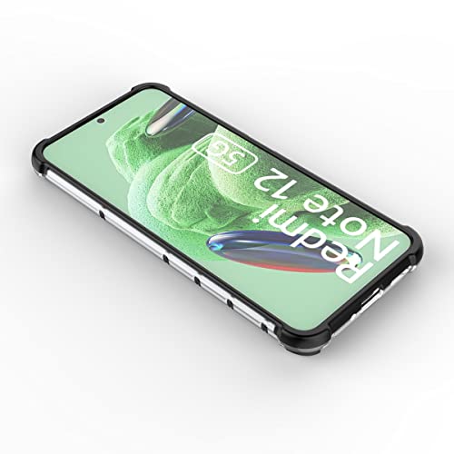 Image of Glasgow Back Case Cover Designed for [ Poco X5 5G ] (Stylish Look | Shock Proof) - Black