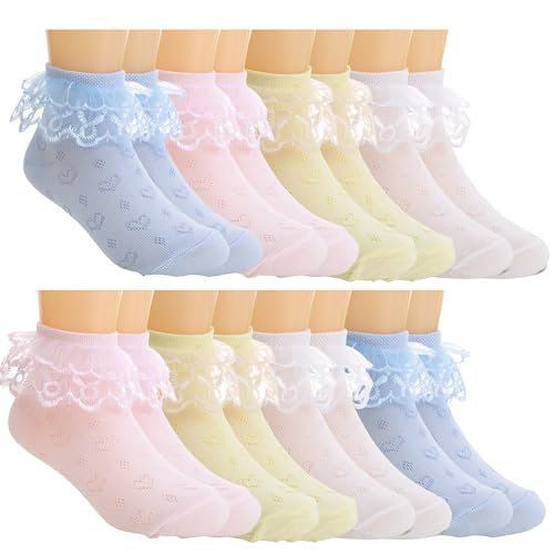 Toptim Kid Girls Socks Yarn Ruffle Little Princess Dress Socks