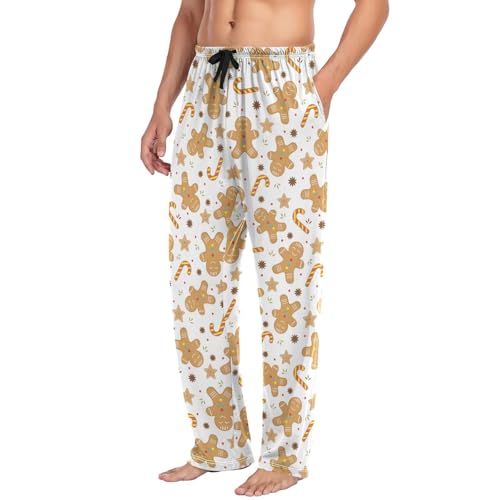 Men's Pajama Pants Soft Lightweight Lounge Sleep Pj Bottoms with Pockets Drawstring4