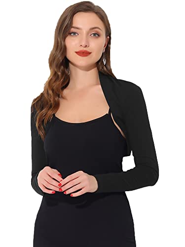 Image of Allegra K Elegant Shrugs for Women Long Sleeve Open Front Bolero Shrug