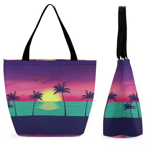 Sac à bandoulière arbre tropical emportez l'esprit de liberté avec vous