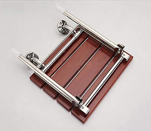 Asientos de ducha de pared plegables de madera para baño 4