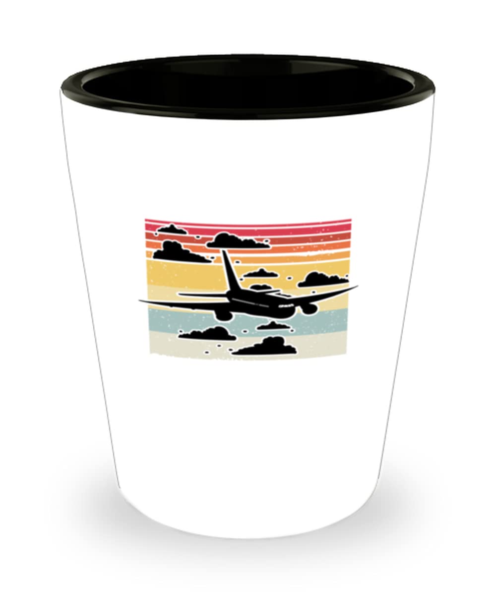 Shot Glass Party Funny Airplane Pilot Aviation