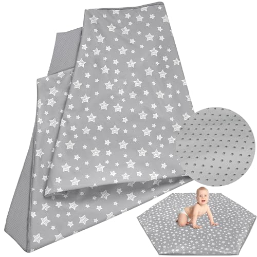 Image of Baby Play Mat Cover (only Cover) Compatible with POP 'N GO Playpen Mat, Non-Slip Waterproof Hexagon Playpen Mat Protector