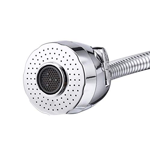 Image of CHONGZFU Flexible Tap Extender for Kitchen Sink - 360 Rotating Faucet Attachment, Splash-Proof, Water-Saving, Easy Installation, Universal Fit Nozzle for Washings 1 Pcs