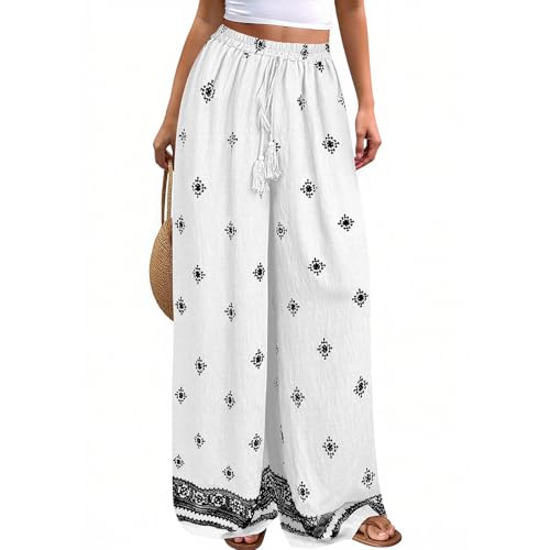 Pantalon élastique fluide à jambes larges pour un confort total
