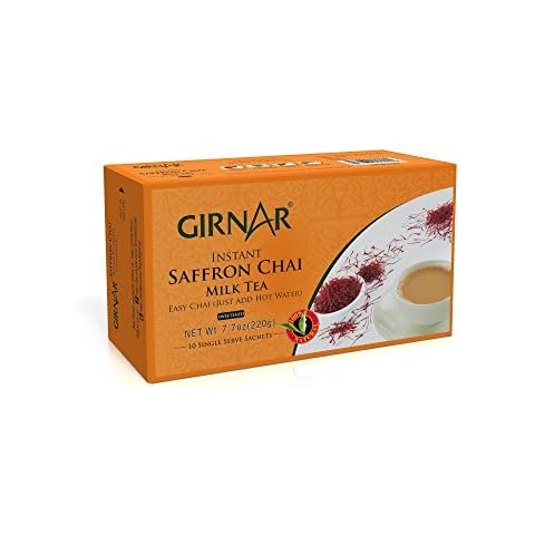 Girnar Instant Chai Premix With Saffron, 10 Sachet Pack Cover