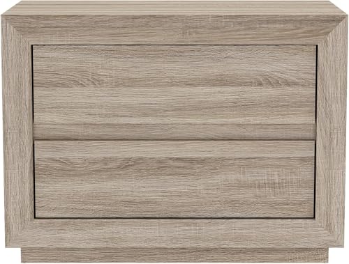Manhattan Comfort Soren 32" Contemporary Nightstand with 2 Drawers, Wood