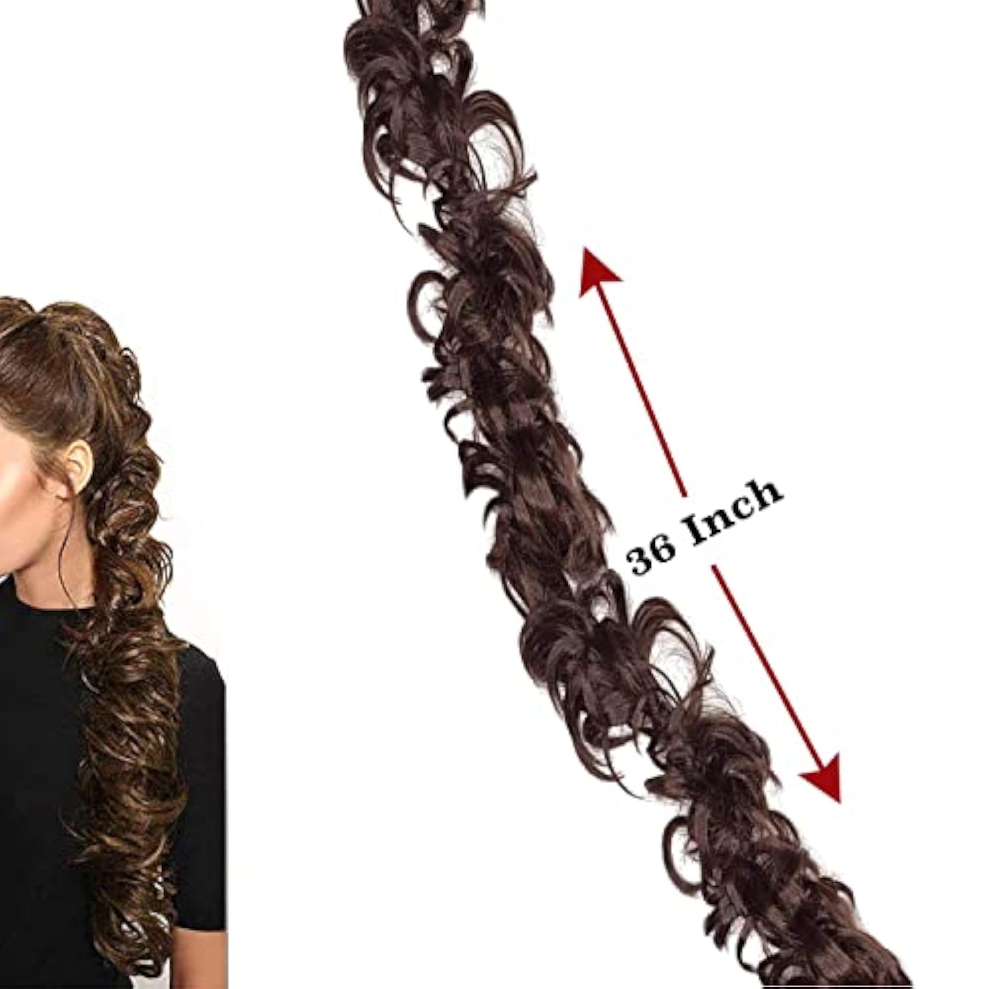 Frill Hair Extensions Elastic Stretchable Synthetic Frill