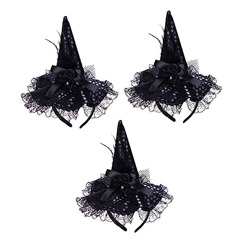 Chapeaux de magicien Halloween pour fête costume et mascarade chic en dentelle