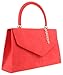 Girly HandBags Womens Retro Plain Clutch Bag Coral