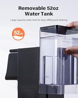 Coffee Maker Hot & Iced With Bold Setting,Single Serve Coffee Maker For K Cup And Grounds,52 Oz Removable Water Tank,6-14 Oz Brew Sizes,One Cup Kcup Coffee Machine With Reusable Filter,(Black)