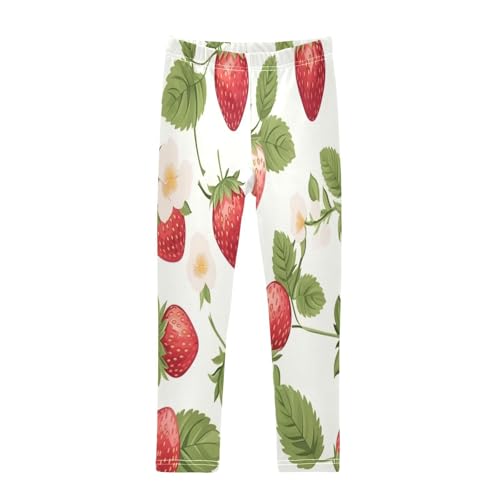 Toddler Girls Leggings Printed Yoga Pants Leggings Fruit Strawberry One for Kids