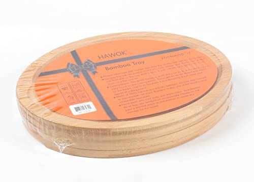Hawok 2-1 Bamboo Tray/Plate/Cutting Board Set… #TOP2