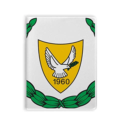 Carnet de notes emblème de Chypre en couverture souple haut de gamme