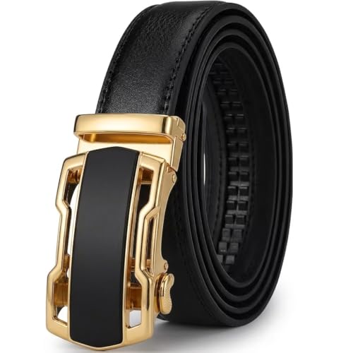 Image of WildHorn Men's Genuine Leather Belt for Men| Premium Auto-Lock Buckle | Adjustable up to 48 inch | Formal & Casual Wear | Micro-Adjust Fit | Stylish Gift Box Included