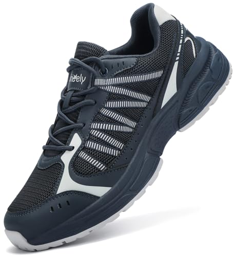 Kricely Zapatillas de Deportivas Zapatos Trail Running Hombre Correr Jogging Caminar Gimnasio Fitness Trekking Tenis Trabajo Ligeros Transpirables Sneakers (Azul 44)