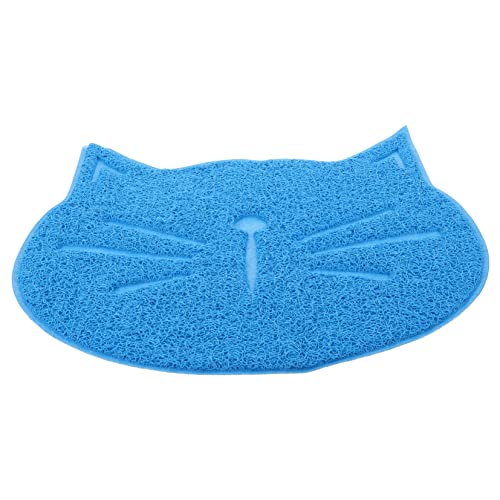 Toyvian 猫形ペット用食事マット 防滑素材 耐久性 食器用敷物 ネコ イヌ対応 繰り返し使用可能 フードボウルと水皿を収納 家用ペットス