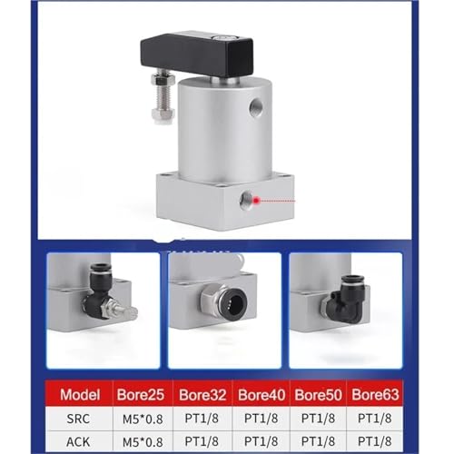Vérin de serrage pneumatique ACK SRC pour automatisation et bridage efficace - 3