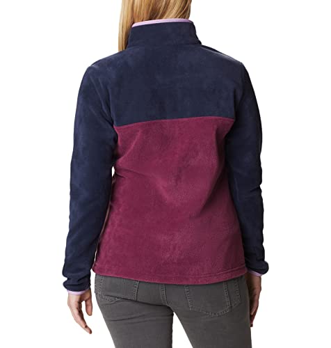 Image of Columbia Womens Benton Springs Half Snap II Pull Over Fleece Jacket, Dark Stone /Canoe /Vintage Blue, 3X
