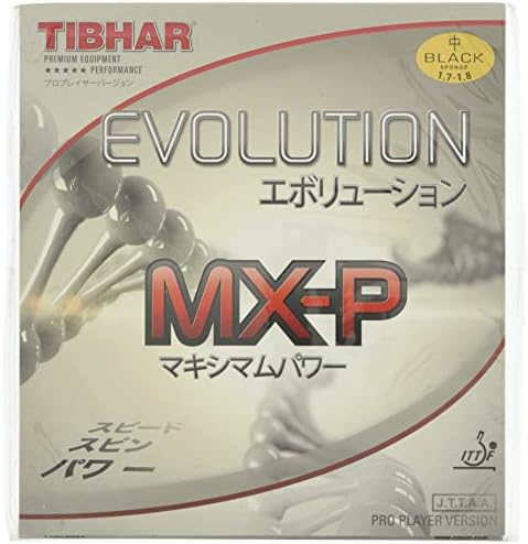 Tibhar Evolution MX-P 2.1-2.2 Table Tennis Rubber Ping Pong (Black, 2.1-2.2)