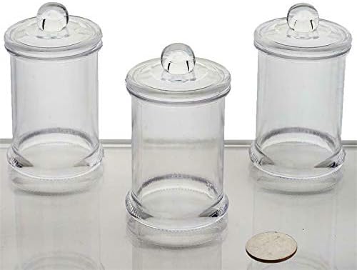 6 oz Clear Plastic Favor Jars with LIDS Wedding Party Gift Favors Holders- 60 Piece(s)