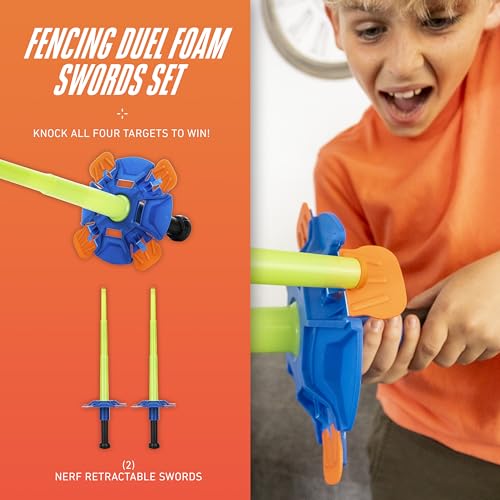 image for Franklin Sports Nerf Duel Swords Set - Retractable Swords with Glow in