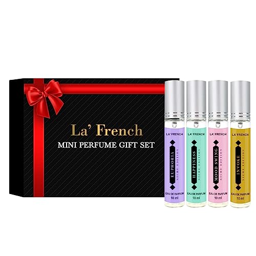 Image of La French Niche Edition Luxury Perfume Gift Set 4x10 ML | Extra Long Lasting Fragrance Scent | Euphoria | Mood Swing | Happiness | Invoke | Gift Set for Men & Women