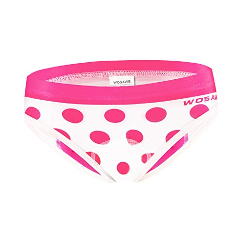 Milageto Cuecas Esportivas com Gel 3d Enchimento para Mulheres - Branco + rosa, M.