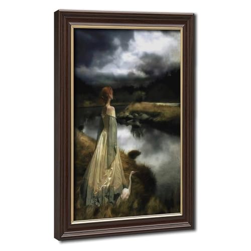 Edward Robert Hughes Murmures sur le vent affiche toile 50x75 cm avec cadre