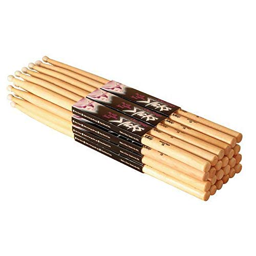 Lot de 12 paires de baguettes OnStage Maple 7A olives en nylon bois d'érable
