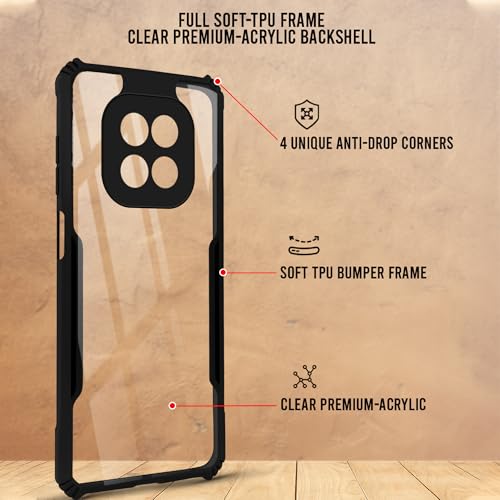Image of Jkobi Back Cover Case for Realme C63 5G (Shockproof with Polycarbonate Clear Panel | Professional Black)