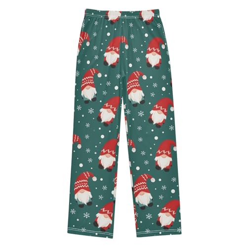 Cute Gnomes Red Hat Pajama Pants Long Sleep Pants Soft Pajama Bottoms With Pockets
