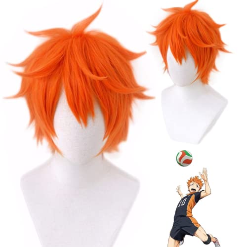 Liamiona Hinata Shoyo Cosplay Cabello Peluca de Cabello Sintético Resistente al Calor Para Mujer y Hombre Cosplay Fiesta de Carnaval Cover