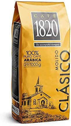 Café 1820 Premium Ground Coffee Classic Costa Rican Arabica Dark Toast High Altitude Coffee With Aroma & Fruity Notes 35 oz