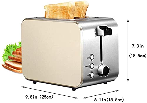 HYLK Retro Toaster aus Edelstahl, 2 Scheiben Toaster, Bagel Toaster 750 W, 2 extrabreite Schlitze, herausnehmbare… – Bild 3