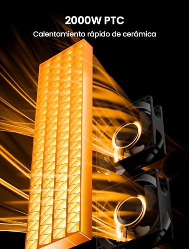 Miniatura 2 de Airmate 63cm Calefactor Torre Bajo Consumo, 2000w Calefactor Cerámico Bajo Consumo Con Oscilación 80 , 24h Heater Protección Sobrecalentamiento Y Vuelco Calefactor Aire Caliente Eléctrico Dormitorios