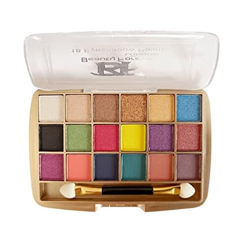 Beauty Forever 18 Colour Palette Eye Shadows, Bold & Ultimate Look, Smokey Eyes, Glitter, Metallic, Shimmer, Long Lasting, Highly Pigmented, Matte, Applicator Included, (Shade-02 Smokey Pink) Cover