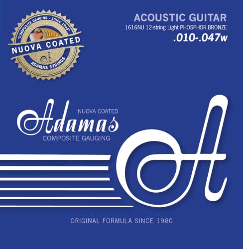 Adamas Corde per Chitarra Acoustica Nuova Phosphor Bronze Coated 12-str. Light .010-.047 1616NU