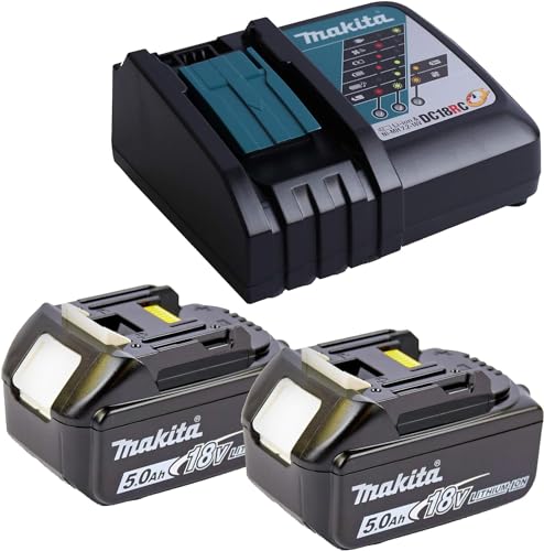 Batterie Makita BL1850B 18V 5Ah et chargeur DC18RC pour outils sans fil
