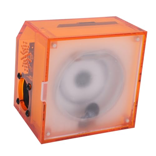Acouto Ferrofluido Bailando con Ritmo Musical Decorativo 2000mAh Fluido Magnético Ferrofluido Visualizador de Sonido Altavoz Vitrina y Altavoz Naranja SENSACIÓN Llamativa con Esta Característica