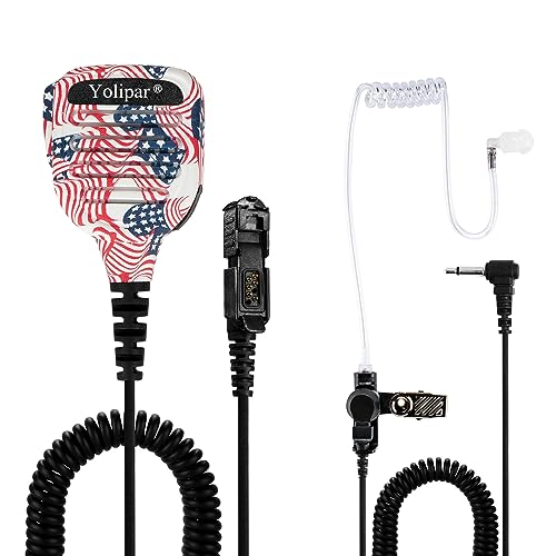Radio Shoulder Speaker Mic Handheld Microphone with 3.5mm Audio Jack Compatible with Motorola XPR 3000 3300 3300E 3500 3500E