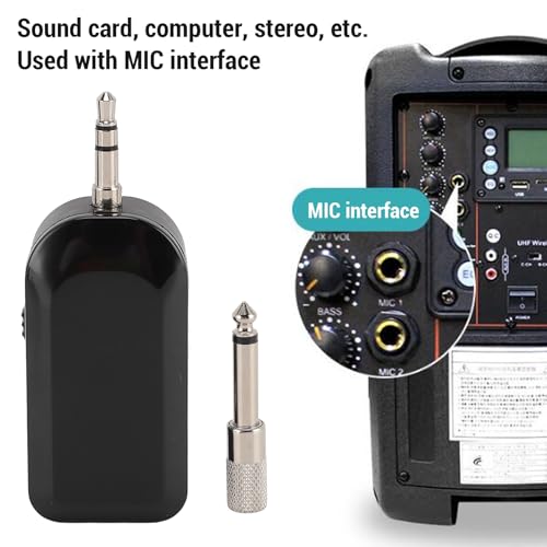 2.4G Cordless Guitar Microphone, Instrument Condenser Pick Up Receiver and Transmitter System for Classical and Acoustic Guitar for Musical Instrument Performance