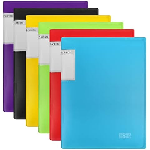 Presentation Display Book A4 Display Folder - 30 Pockets Project Folder Polly Pocket Folder with Sleeve (6 Colour) Cover