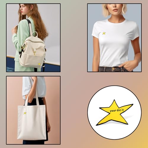 Image of PLwelth Your Did It Brooch Pin Funny Badge Brooch for Women Men Star Enamel Pins Cute Small Brooch Pin for Backpack Bag Clothes Trendy Jewelry Accessories Cool Gifts for Friends Birthday Christmas