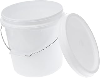 Angoily Buckets with Lids Small Bucket with Lid Plastic Bucket with Lid White Buckets with Lids Pails and Buckets 5 Gallon Buckets Dog Food Container Term Water Storage Food Storage